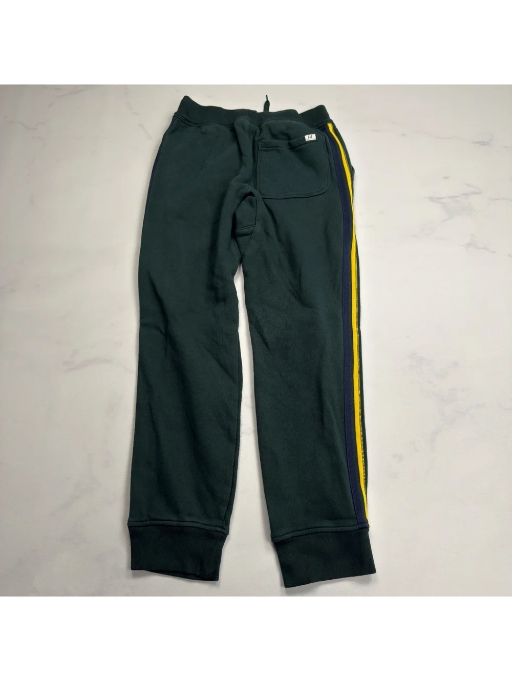 GAP Sweatpants Dark Green Yellow Stripe - Boys XXL